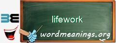 WordMeaning blackboard for lifework